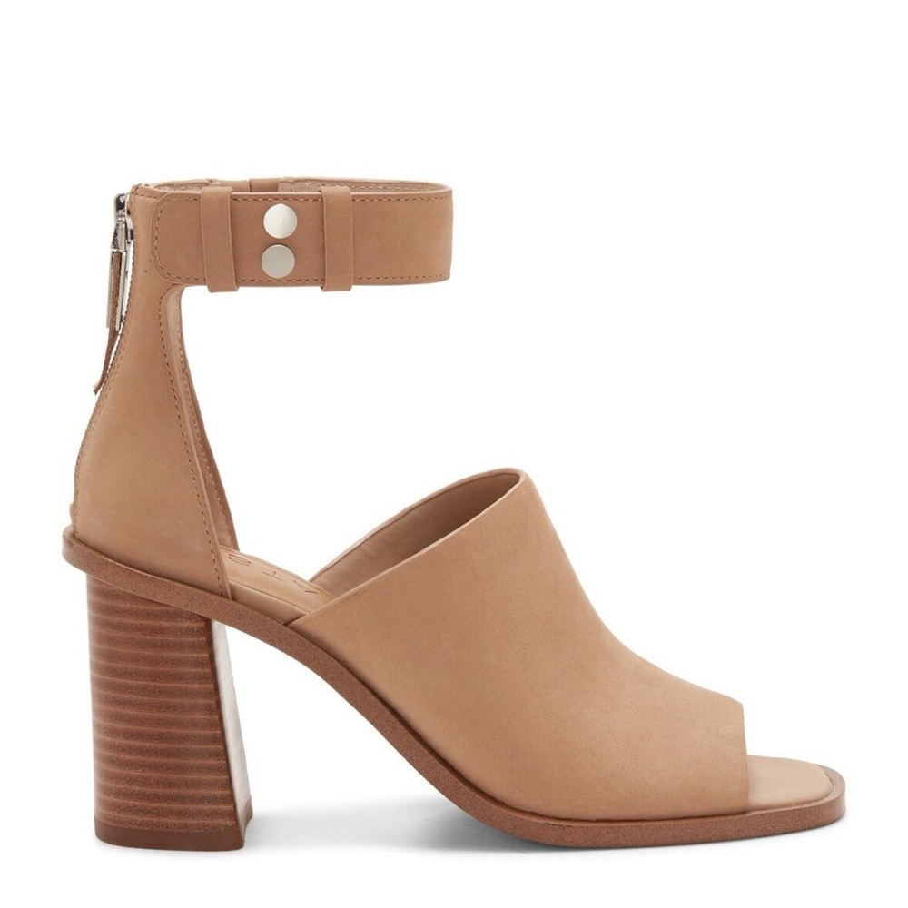 1. State Tan Block Heel Sandals